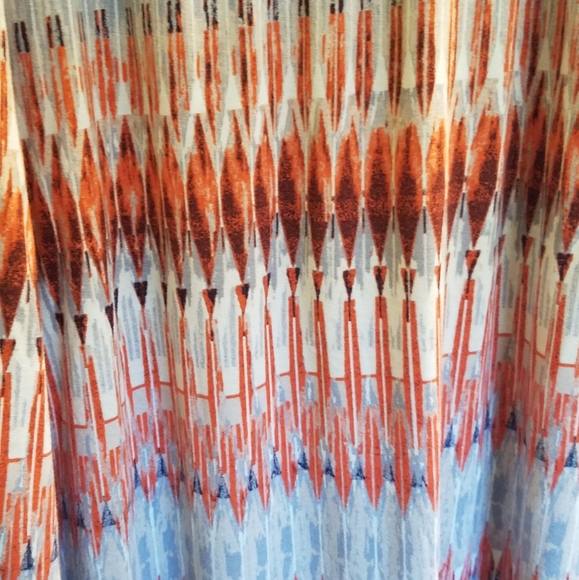 Aztec tribal maxi skirt orange grey Cynthia Rowley - Picture 2 of 6